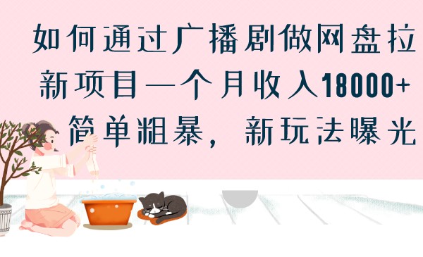 如何通过广播剧做网盘拉新项目一个月收入18000+，简单粗暴，新玩法曝光-创业猫