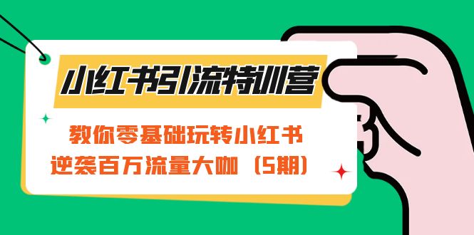 小红书引流特训营-第5期：教你零基础玩转小红书，逆袭百万流量大咖-创业猫