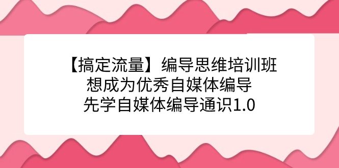 【搞定流量】编导思维培训班，想成为优秀自媒体编导先学自媒体编导通识1.0-创业猫