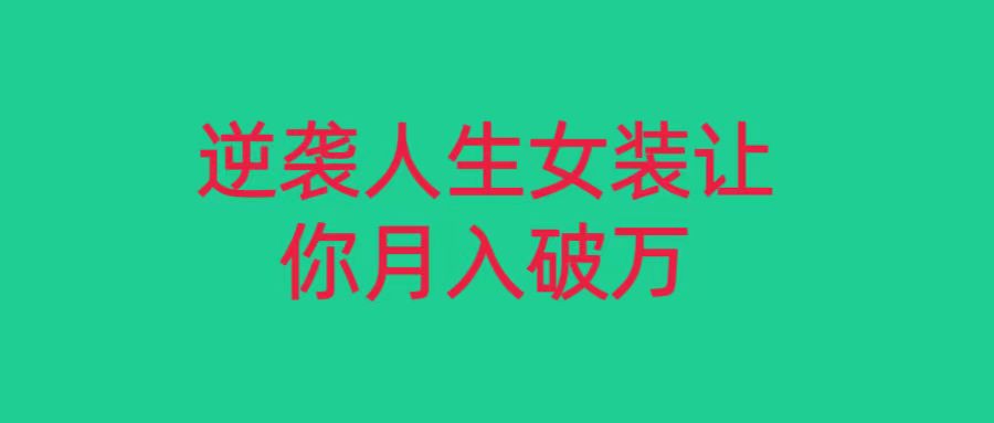 小红书女装无货源月入过万，只要努力就会有成效！-创业猫