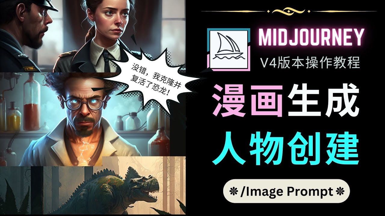 （4899期）Midjourney V4版本操作教程：2个简单参数，完成漫画生成，人物创建-创业猫