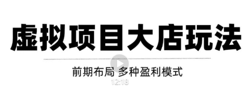 虚拟项目月入几万大店玩法分享，多店操作利润倍增（快速起店盈利）-创业猫