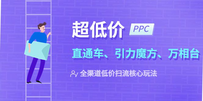 （5659期）2023超低价·ppc—“直通车、引力魔方、万相台”全渠道·低价扫流核心玩法-创业猫