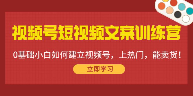 视频号短视频文案训练营：0基础小白如何建立视频号，上热门，能卖货！-创业猫