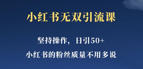 小红书无双课一天引50+女粉，不用做视频发视频，小白也很容易上手拿到结果【仅揭秘】-创业猫