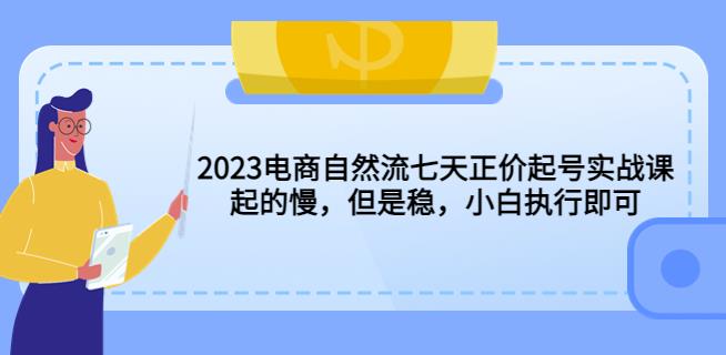 2023电商自然流七天正价起号实战课：起的慢，但是稳，小白执行即可！-创业猫