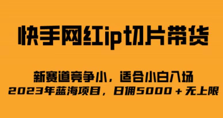 （6832期）快手网红ip切片新赛道，竞争小事，适合小白  2023蓝海项目-创业猫