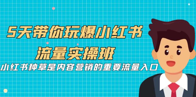 （7041期）5天带你玩爆小红书流量实操班，小红书种草是内容营销的重要流量入口-创业猫