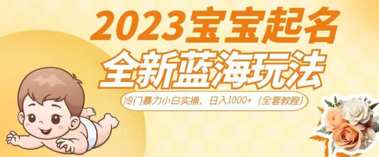 2023宝宝起名全新蓝海玩法，冷门暴力小白实操，日入1000+（全套教程）【揭秘】-创业猫