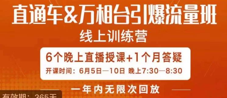 直通车&万相台引爆流量班，6天打通你开直通车·万相台的任督二脉-创业猫