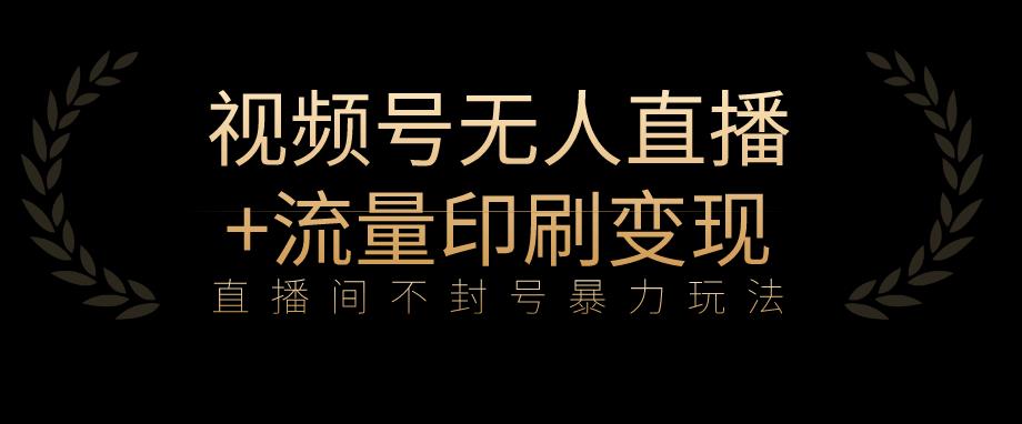 全网首发视频号不封号无人直播暴利玩法+流量印刷机变现，日入1000+【揭秘】-创业猫