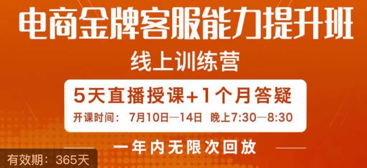 电商金牌客服能力提升班，提升客服能力是你店铺业绩的关键要素-创业猫