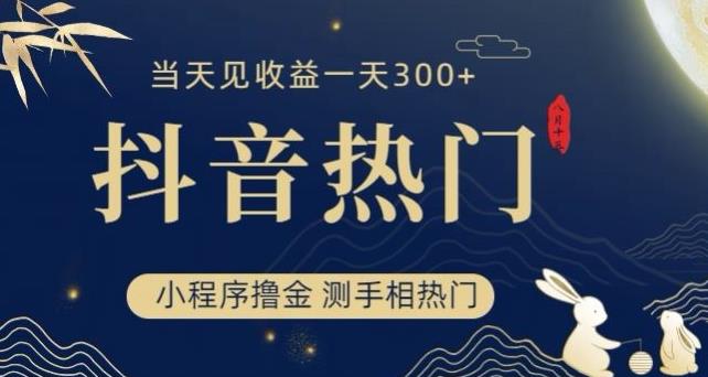 抖音最新小程序撸金，测手相上热门，当天见收益一小时变现300+【揭秘】-创业猫