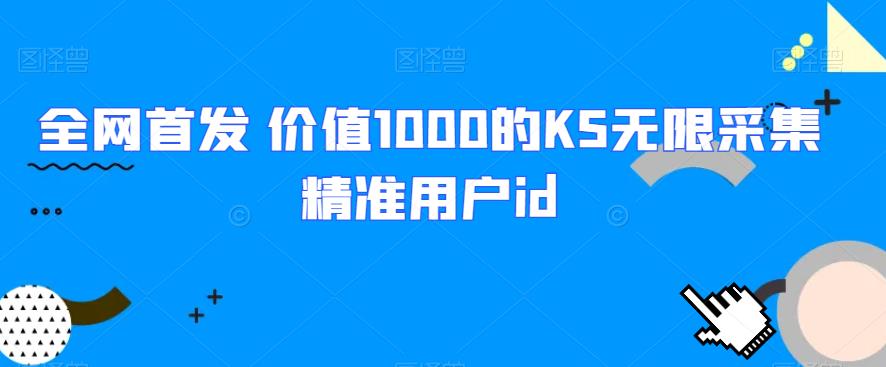 全网首发 价值1000的KS无限采集精准用户id-创业猫