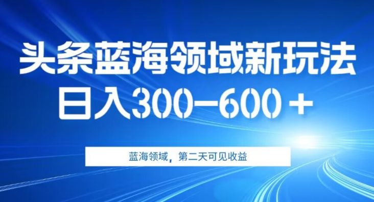 AI头条野路子蓝海领域新玩法2.0，日入300-600＋，附保姆级教程【揭秘】-创业猫