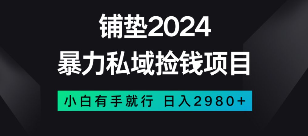 暴力私域捡钱项目，小白无脑操作，日入2980【揭秘】-创业猫