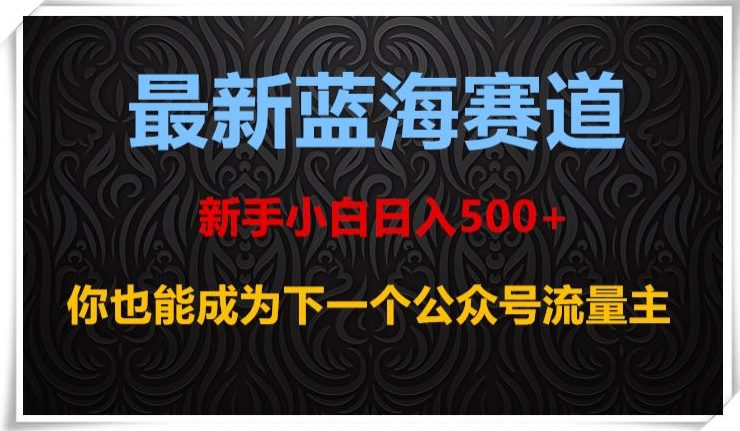 最新蓝海赛道，新手小白日入500+，你也能成为下一个公众号流量主【揭秘】-创业猫