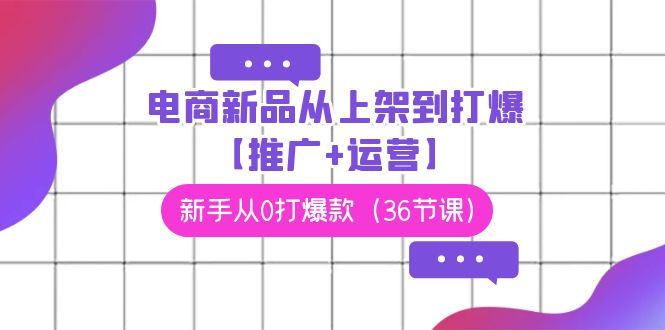 （9286期）电商 新品从上架到打爆【推广+运营】，新手从0打爆款（36节课）-创业猫