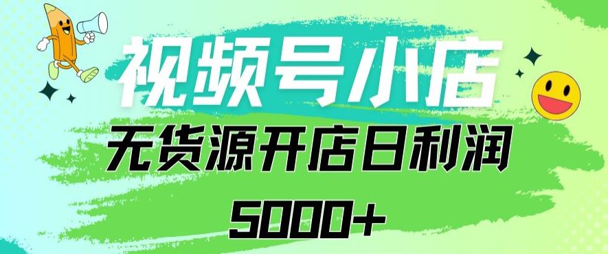 视频号无货源小店从0到1日订单量千单以上纯利润稳稳5000+-创业猫