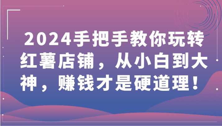 2024手把手教你玩转红薯店铺，从小白到大神，赚钱才是硬道理！-创业猫