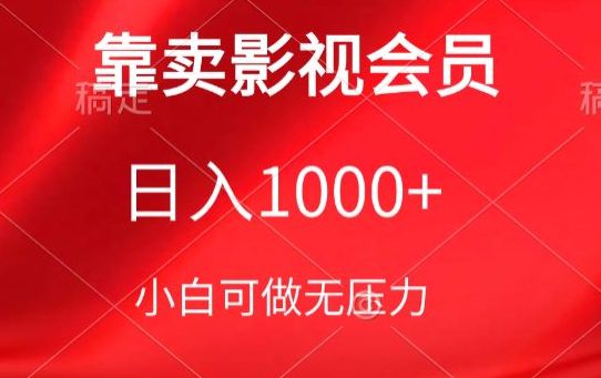 靠卖影视会员，日入1000+，落地保姆级教程，新手可学-创业猫