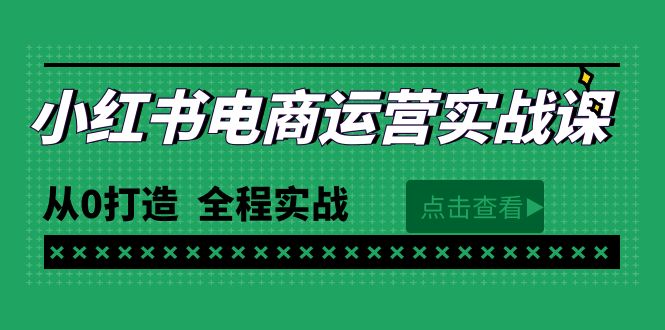 （9946期）最新小红书·电商运营实战课，从0打造  全程实战（65节视频课）-创业猫