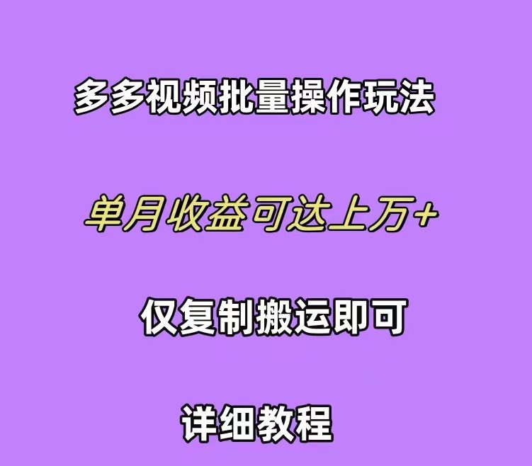 （10029期）拼多多视频带货快速过爆款选品教程 每天轻轻松松赚取三位数佣金 小白必…-创业猫