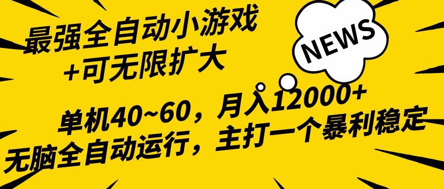 （10046期）2024最新全网独家小游戏全自动，单机40~60,稳定躺赚，小白都能月入过万-创业猫