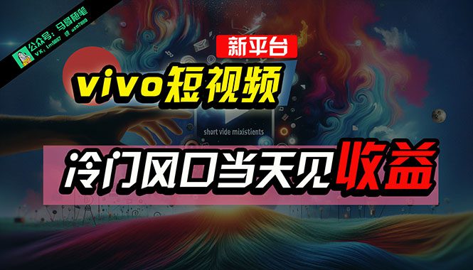 （10390期）全新平台vivo短视频，新风口AI混剪无脑搬运，冷门风口当天见收益，7天…-创业猫