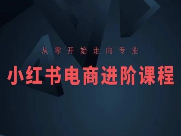 从零开始走向专业，小红书电商进阶课程-创业猫