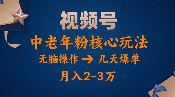 （11288期）视频号火爆玩法，高端中老年粉核心打法，无脑操作，一天十分钟，月入两万-创业猫