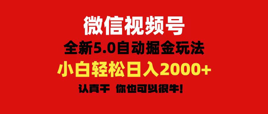 （11332期）微信视频号变现，5.0全新自动掘金玩法，日入利润2000+有手就行-创业猫