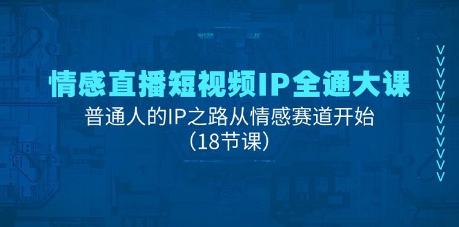 （11497期）情感直播短视频IP全通大课，普通人的IP之路从情感赛道开始（18节课）-创业猫