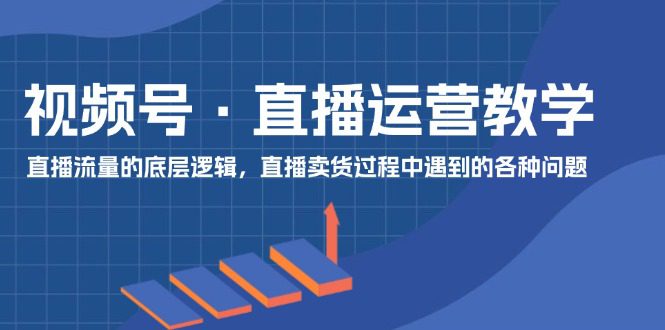 视频号直播运营教学：直播流量的底层逻辑，直播卖货过程中遇到的各种问题-创业猫