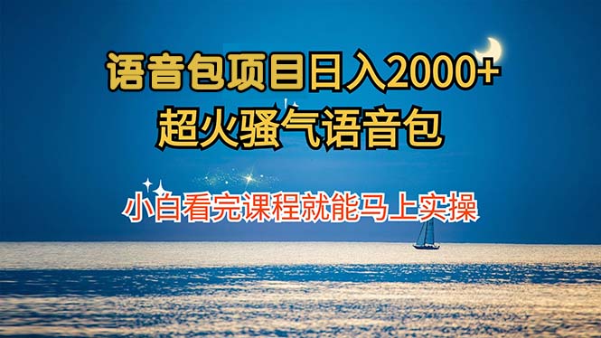 （12734期）语音包项目 日入2000+ 超火骚气语音包小白看完课程就能马上实操-创业猫