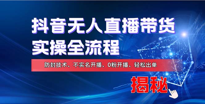 （13001期）在线赚钱新途径：如何用抖音无人直播实现财务自由，全套实操流程，含…-创业猫