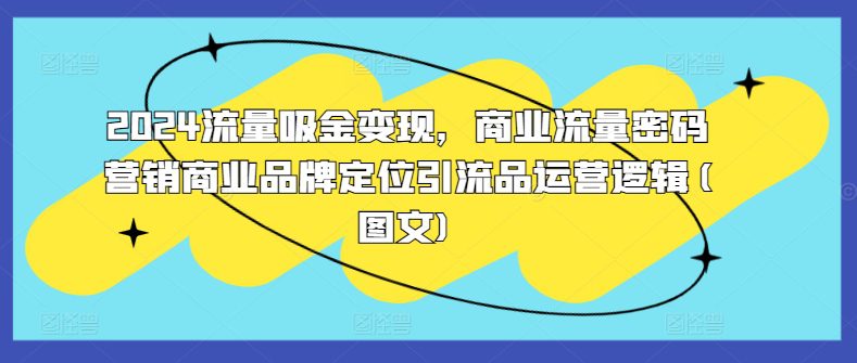 2024流量吸金变现，商业流量密码营销商业品牌定位引流品运营逻辑(图文)-创业猫