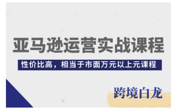 亚马逊运营实战课程，亚马逊从入门到精通，性价比高，相当于市面万元以上元课程-创业猫